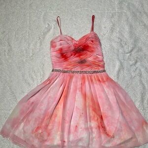 City Studio Pink and Red Formal Dress